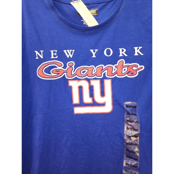 NFL Team Apparel Tshirt Womens Size Medium New York Giants Short Sleeve Blue - Picture 2 of 5